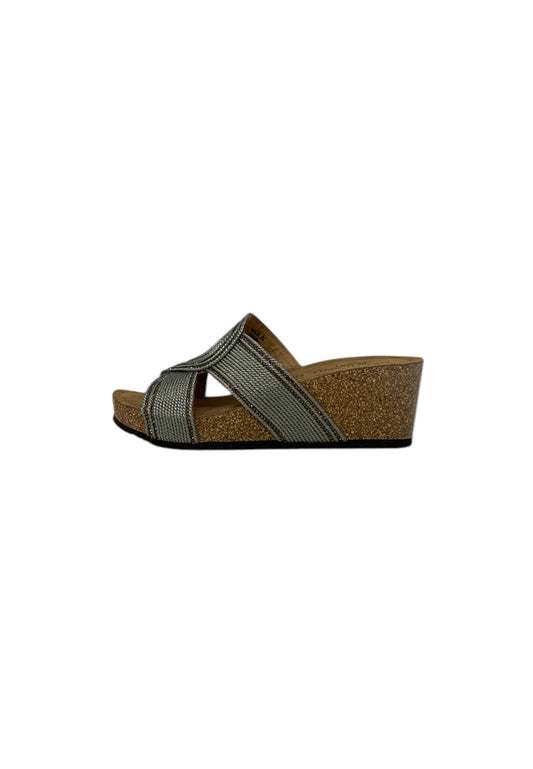 Ciabatta con zeppa GRUNLAND ERSI CB0820-70 ANTRACITE Donna