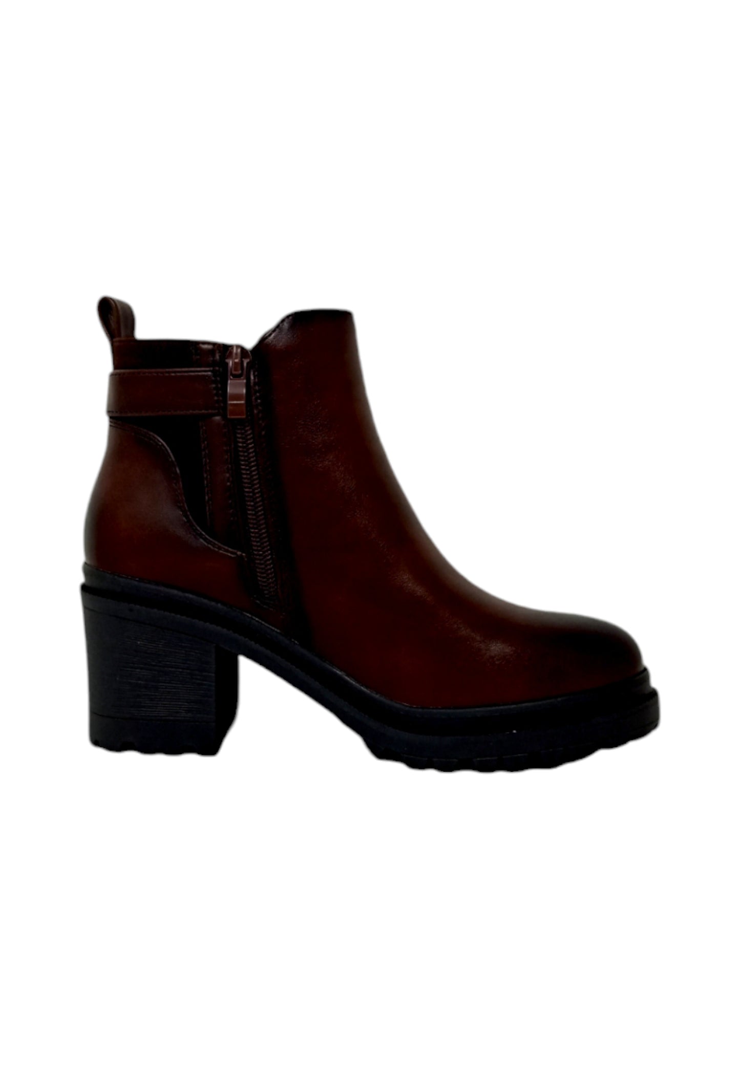Stivaletto con tacco GALIA HL038-2 BROWN donna