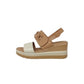 Sandali con zeppa REPO 20216-E6 AVORIO CAMEL donna