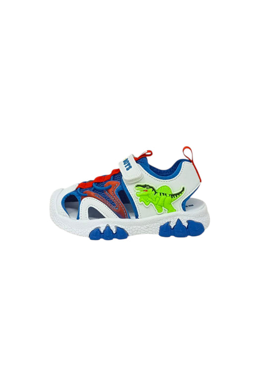 SANDALI CON LUCI BULL BOYS SPINOSAURO DNCL5054 BIANCO Bambino
