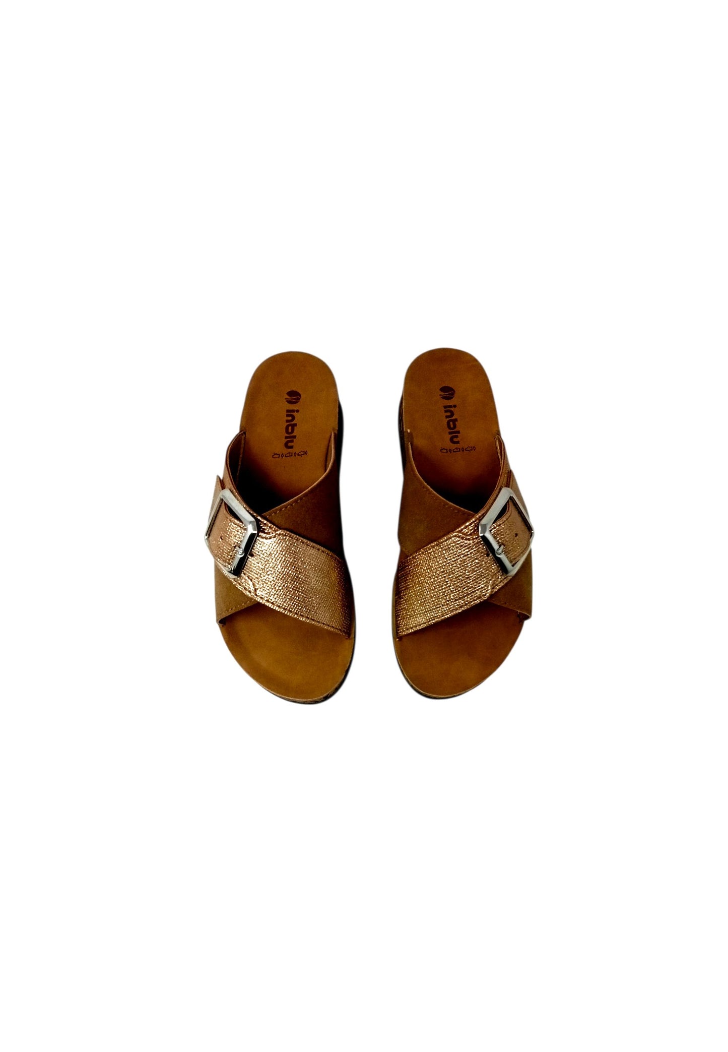 Ciabatta INBLU PK000046 PLATINO donna
