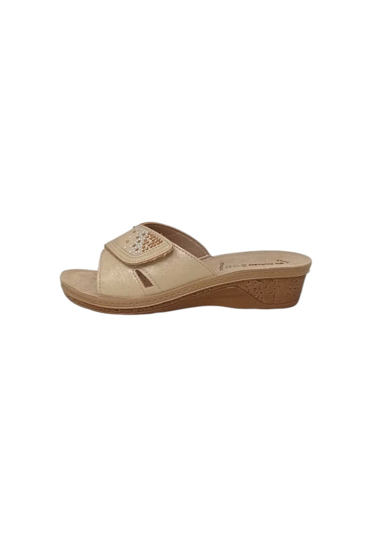 Ciabatta INBLU PV000008 SABBIA donna