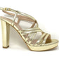 Sandalo col tacco JOEL A7381 LIZ LAME PLATINO donna