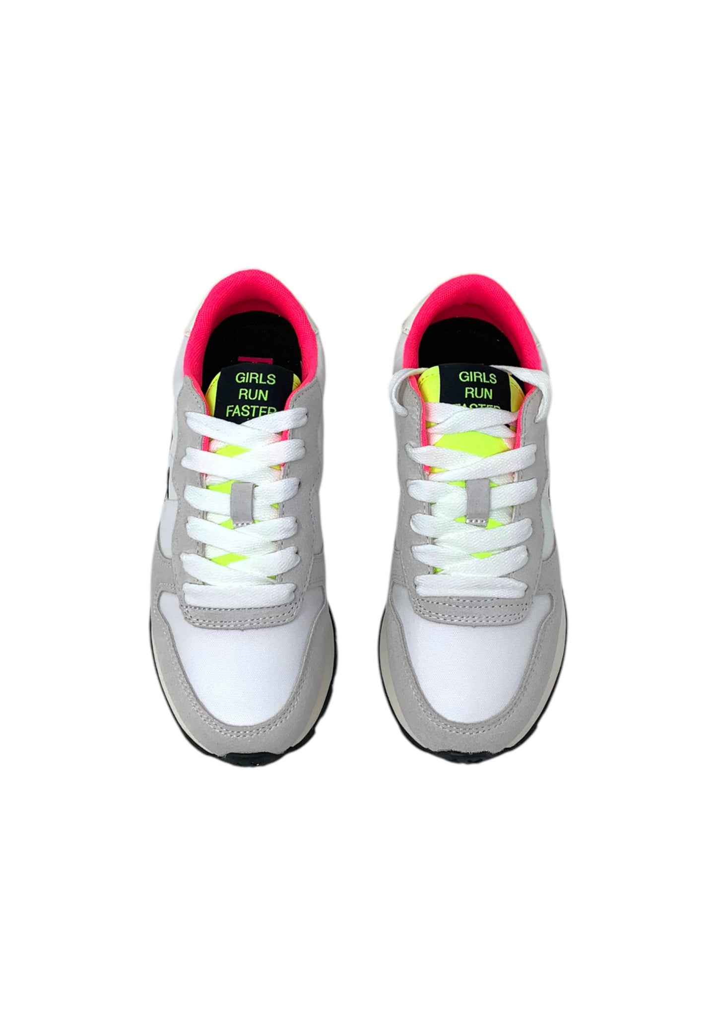 Sneakers SUN68 Ally solid nylon Z34201 0163 bianco/giallo fluo Donna
