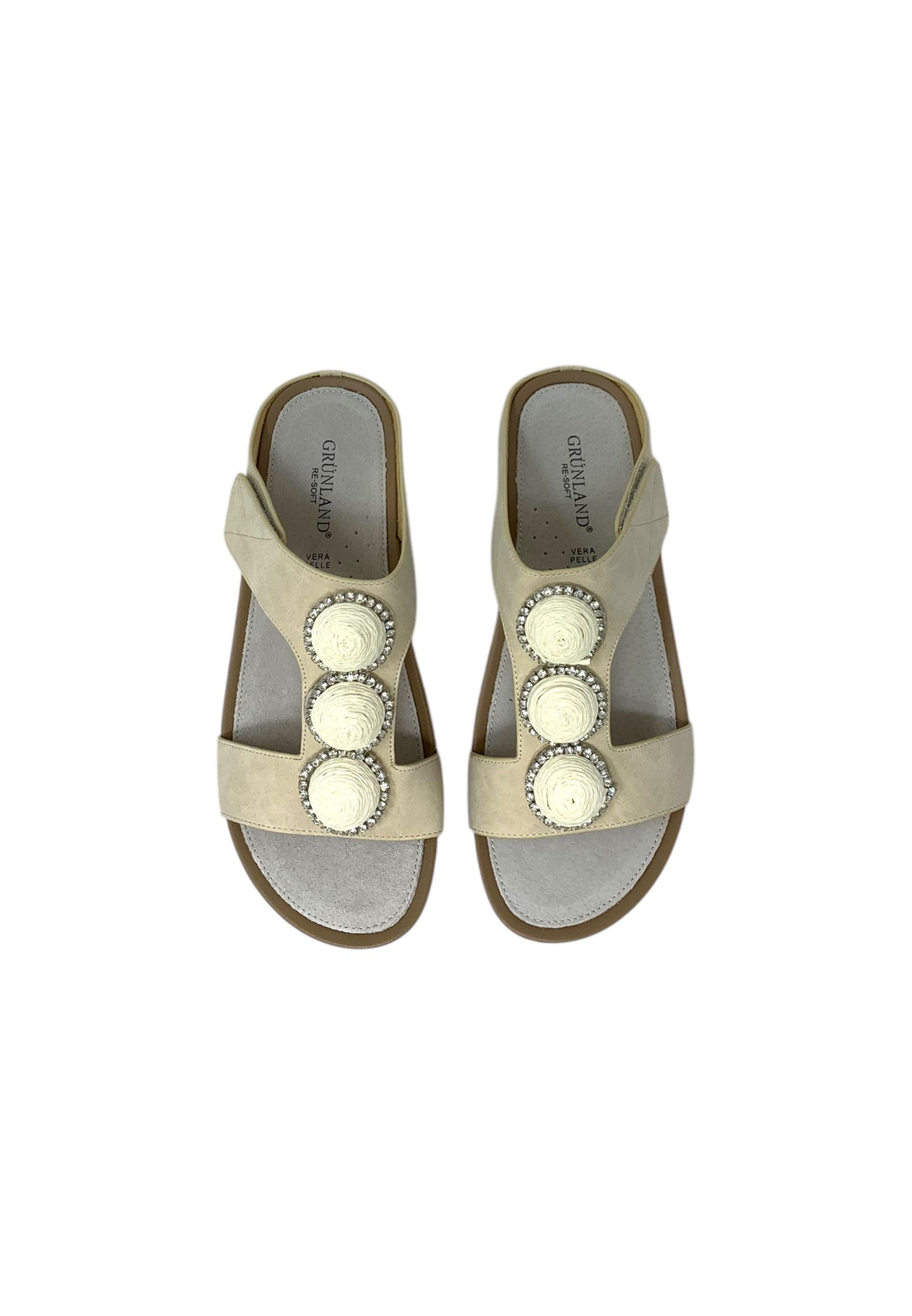 Ciabatta GRUNLAND DIRA CI0881-C9 PANNA ragazza/donna