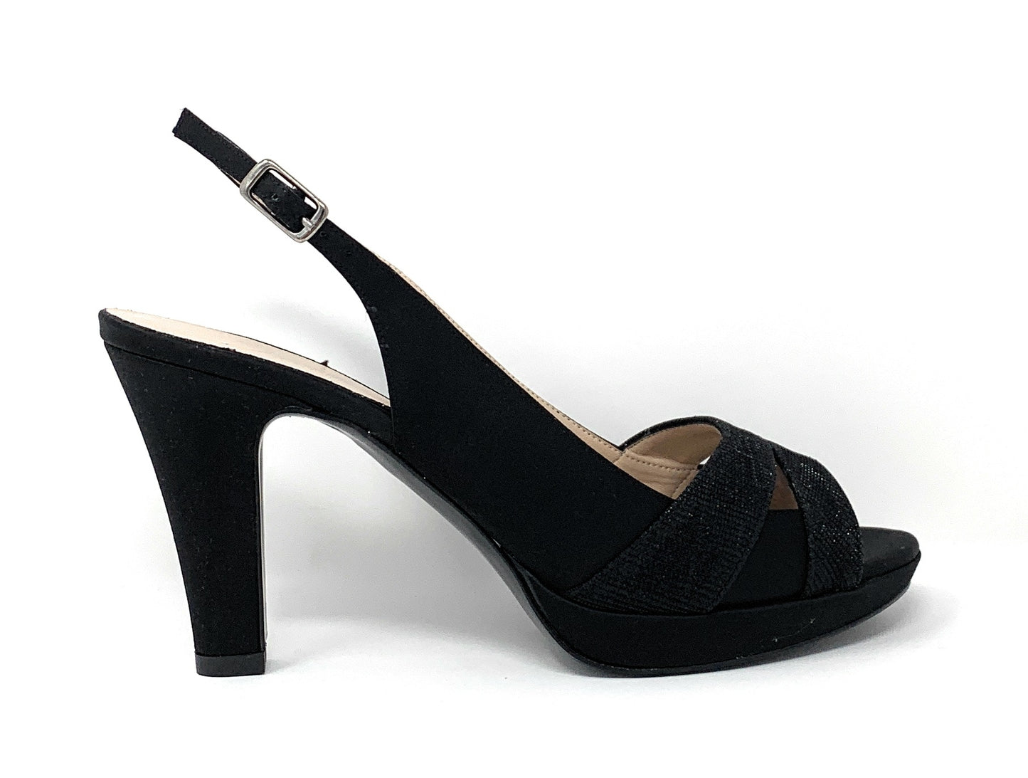 Sandalo col tacco JOEL 2094 SATIN NERO IC 999/999 NERO donna