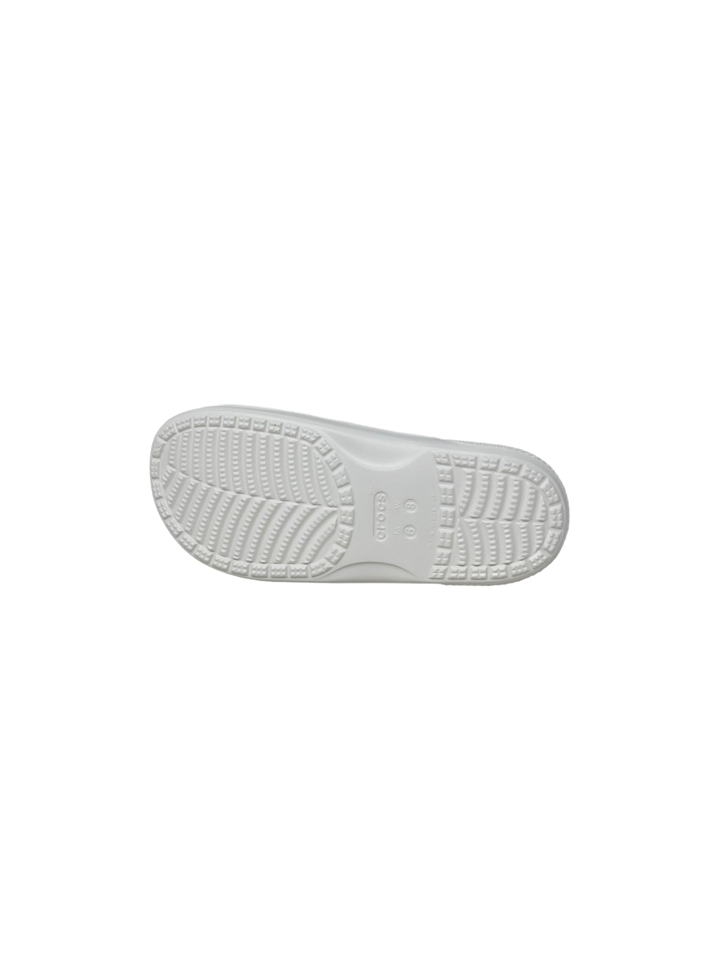 Pantofola doppia fascia CROCS 206761-100 WHITE UNISEX Taglia EU