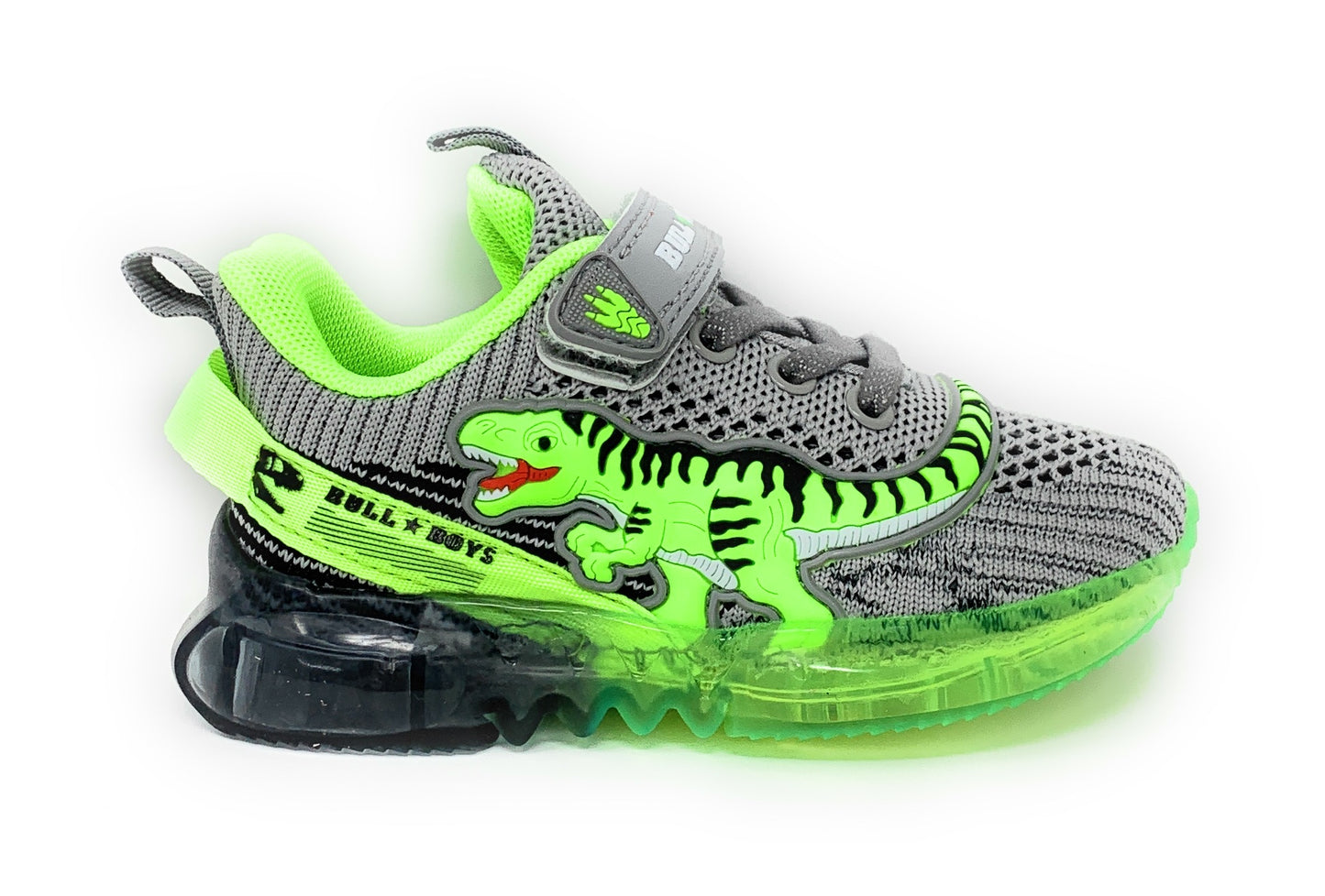 Sneakers da passeggio BULL BOYS BBAL2100 Grigio/verde Bambino