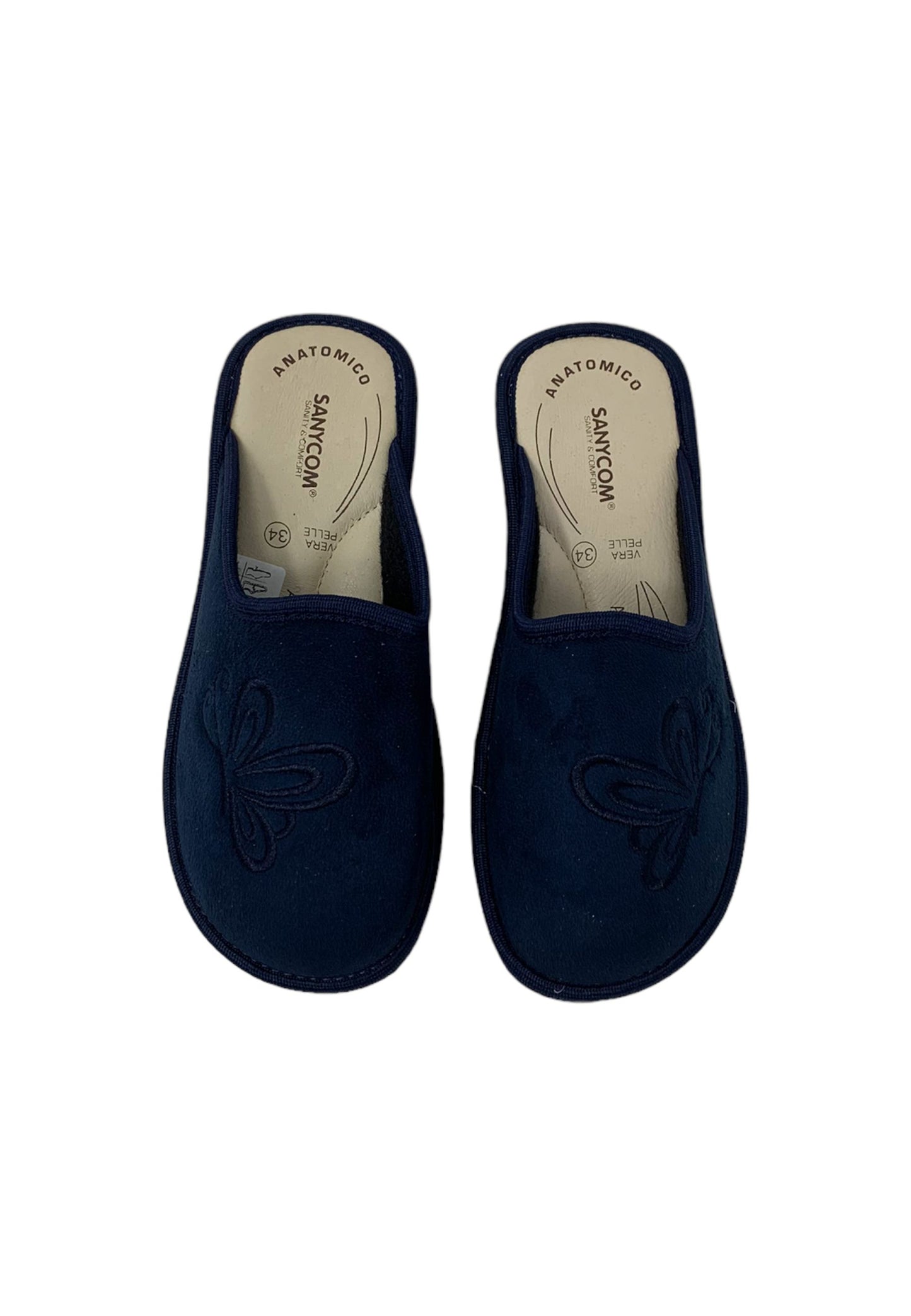 Pantofola SANYCOM  924 CAMOSCIO BLU DONNA