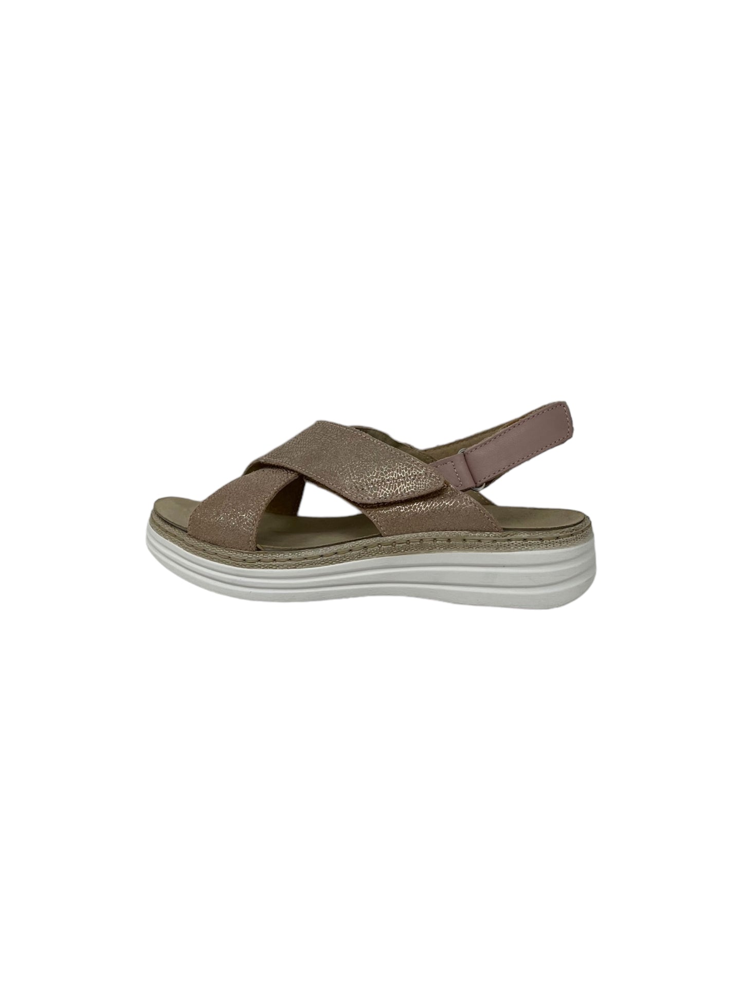 SANDALO LINEA COMODA STILE DI VITA 8233 ROS plantare estraibile donna