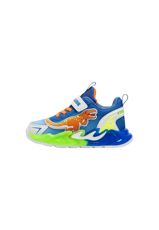 Sneakers luminose Bull Boys Jurassic Rex DNAL5117 ROYAL Bambino