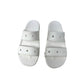 Pantofola doppia fascia CROCS 206761-100 WHITE UNISEX Taglia EU