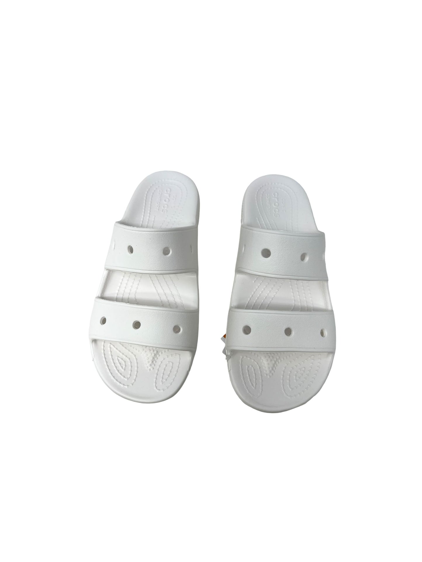 Pantofola doppia fascia CROCS 206761-100 WHITE UNISEX Taglia EU