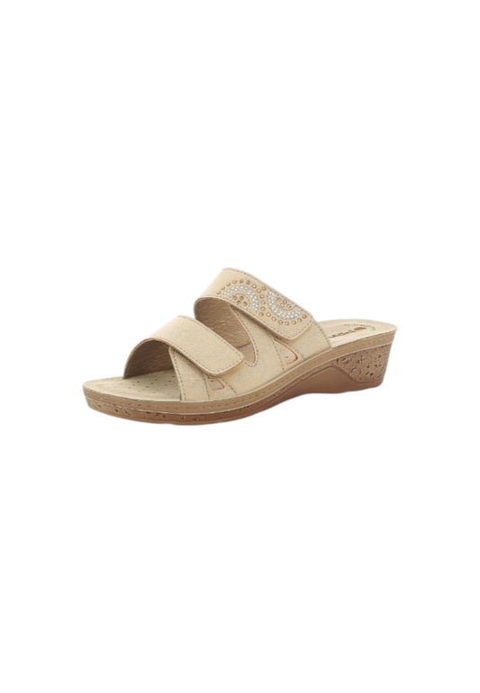 Ciabatta INBLU PV000015 SABBIA donna