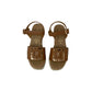 Sandalo con zeppa FASCINO DONNA 50259-E3 CUOIO donna
