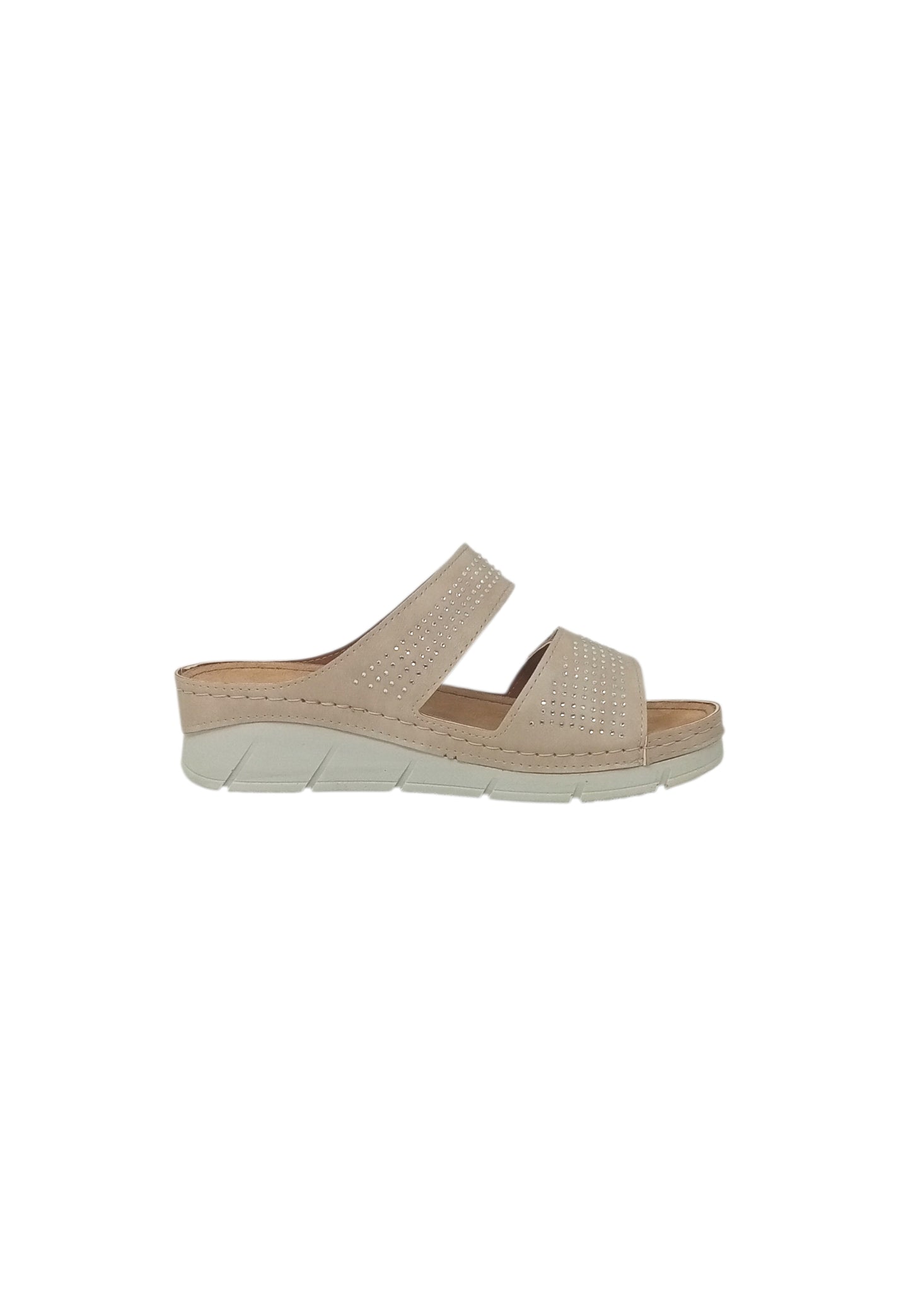 Ciabatte con zeppa Riposella Frida WC01BX Beige Donna