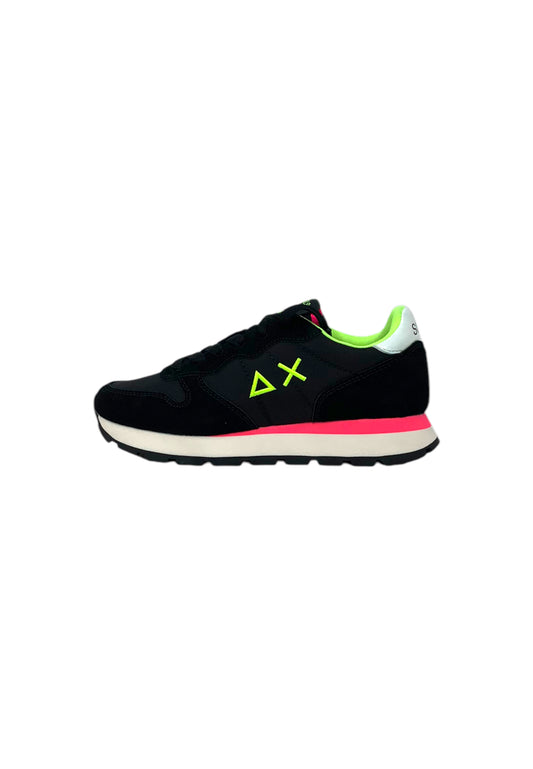 Sneakers SUN68 Ally solid nylon Z34201 1163 nero/giallo fluo Donna