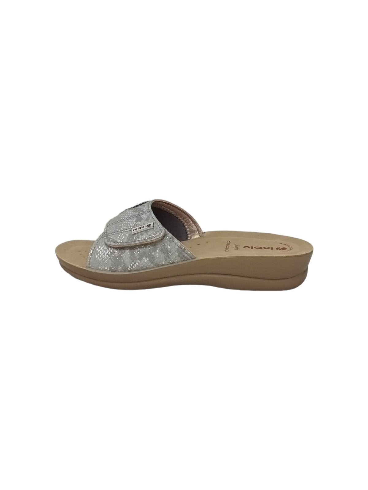 Ciabatta INBLU VR000058 ARGENTO donna