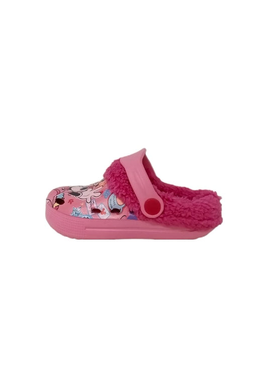 Pantofola modello tartaruga con pelliccia Silver Minnie D3010328S ROSA Bambina