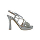 Italia Leone Sandali con tacco A7520 LIZ ARGENTO Donna