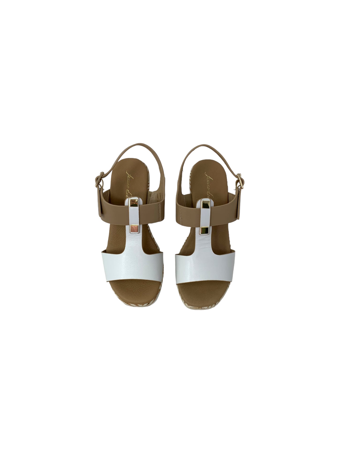 Sandalo con zeppa FASCINO DONNA 51263-E3 BIANCO BEIGE donna