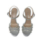 Italia Leone Sandali con tacco A7982 liz argento Donna