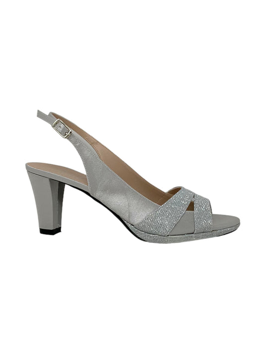 Sandalo col tacco JOEL 2094 SATIN ARGENTO donna