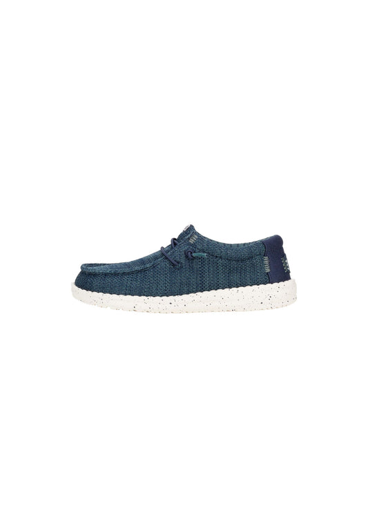 Mocassini HEYDUDE WALLY Y STRETCH SOX 42072-410 NAVY Bambino