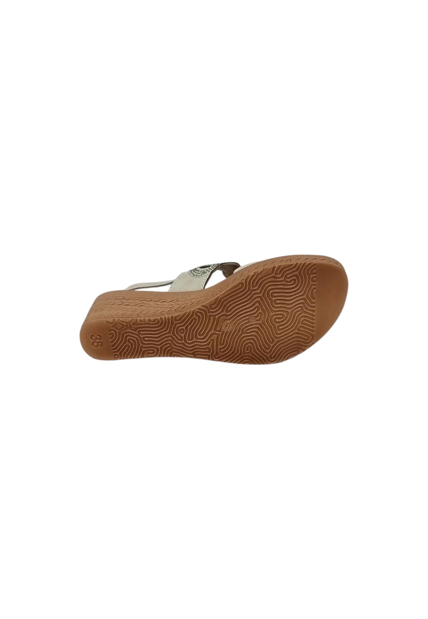Ciabatta con zeppa INBLU GO000019 GHIACCIO donna