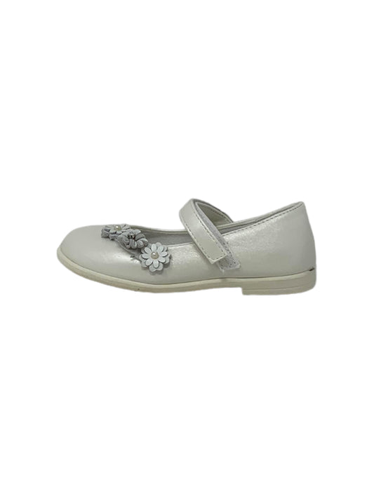 Ballerine QUEEN HELENA P002 Bianco Perlato Bambina