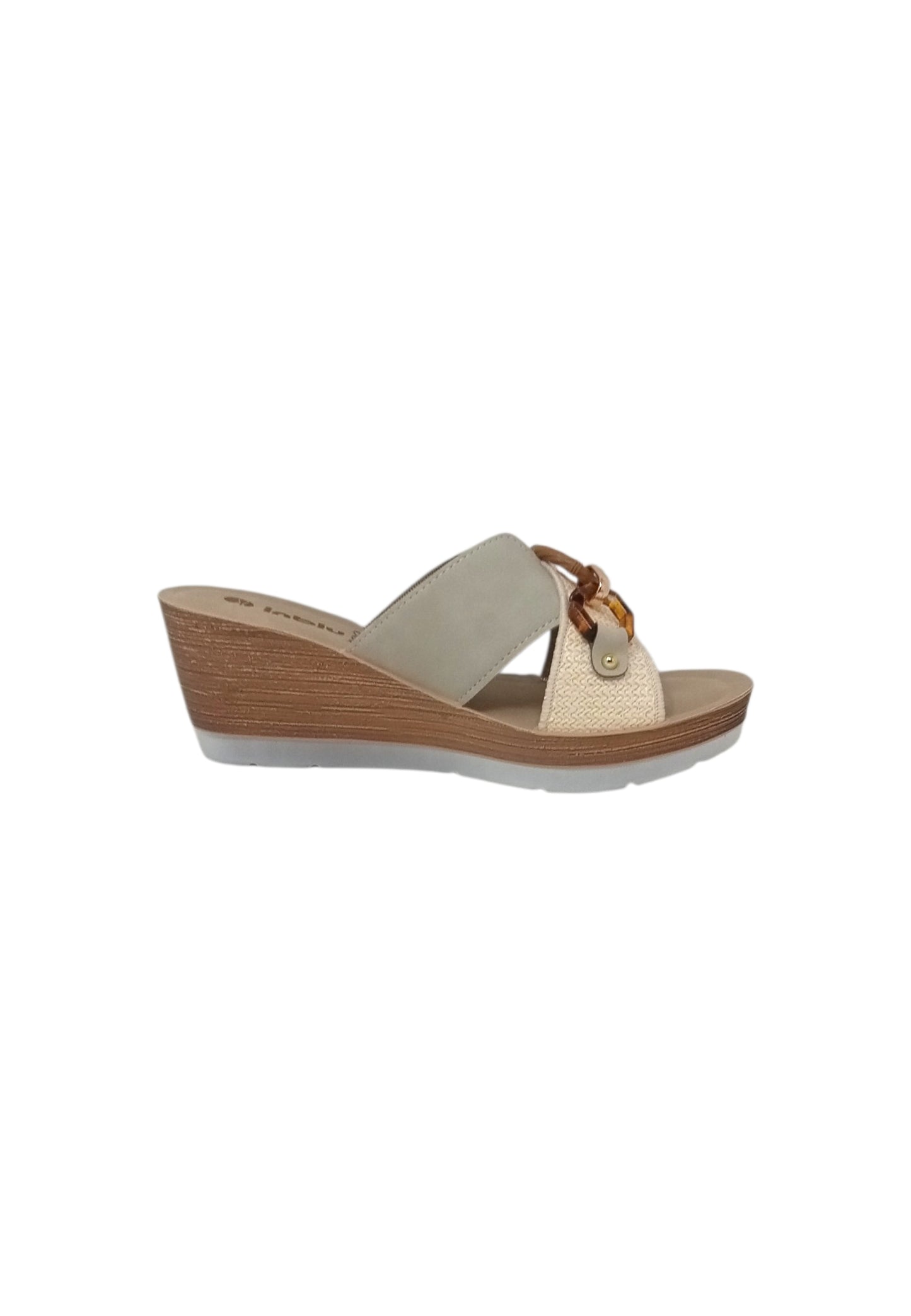 Sandali ciabatta INBLU EL000036 GHIACCIO donna