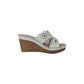 Ciabatta con zeppa INBLU AS000031 BIANCO donna
