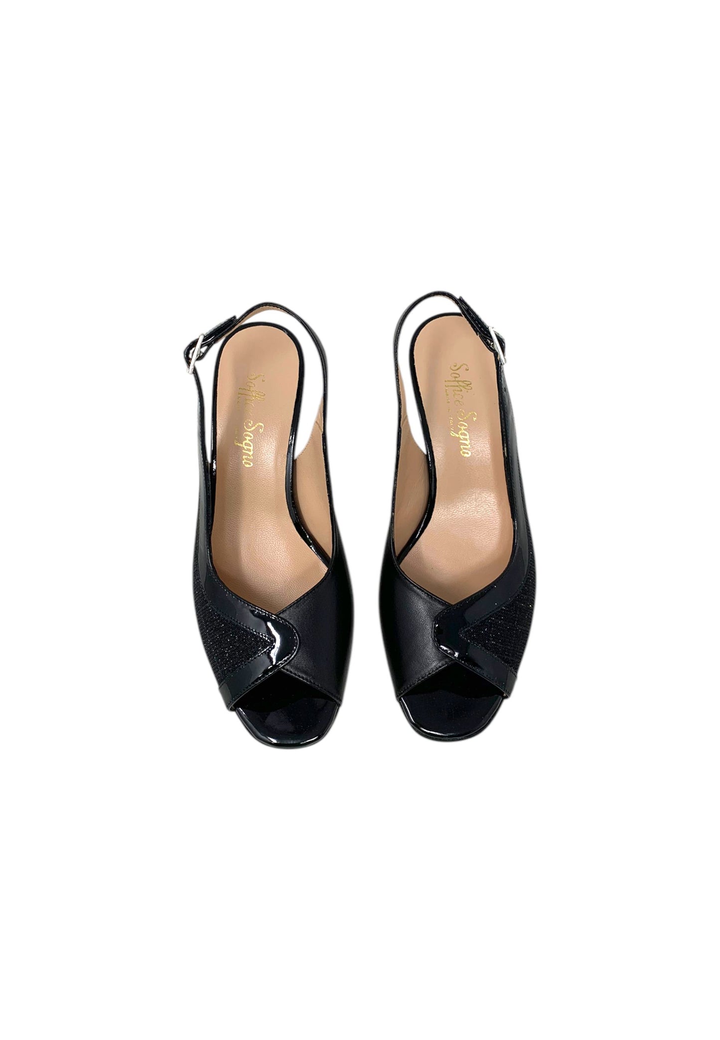 Sandali con tacco SOFFICE SOGNO E5T60C2 nappa nero  donna