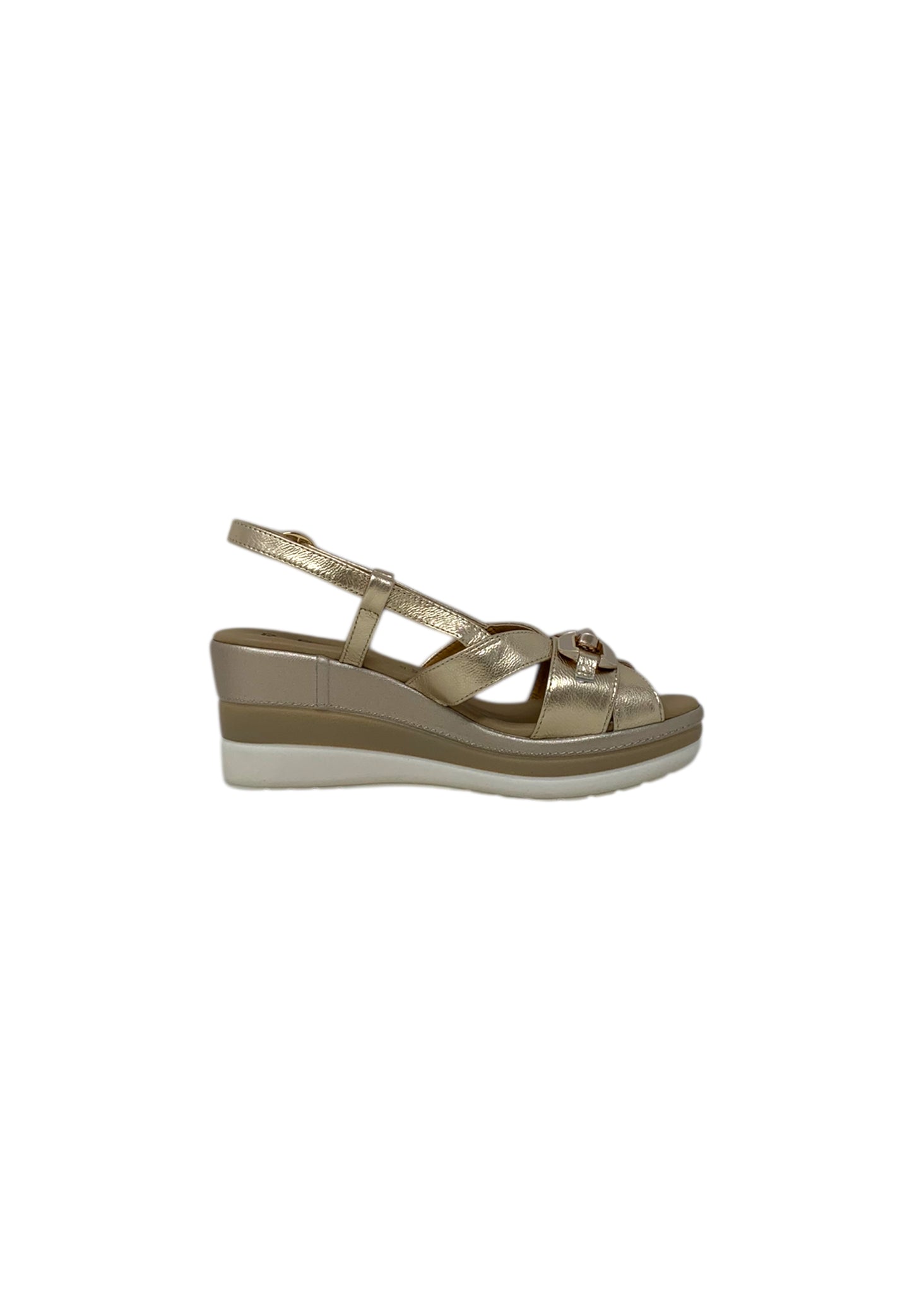 Sandali con zeppa REPO 84268-E5 PLATINO donna