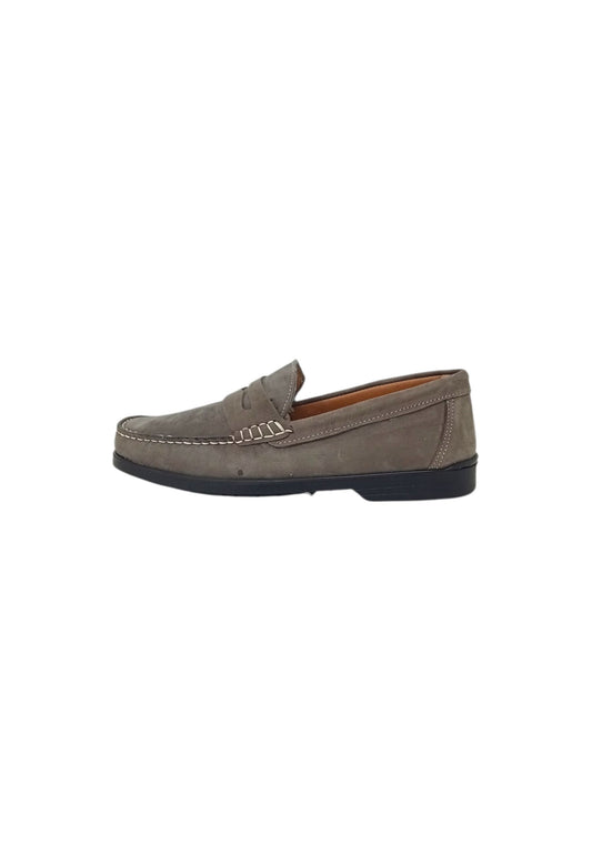 Mocassino Italia Leone 195 NABUK GRIGIO uomo