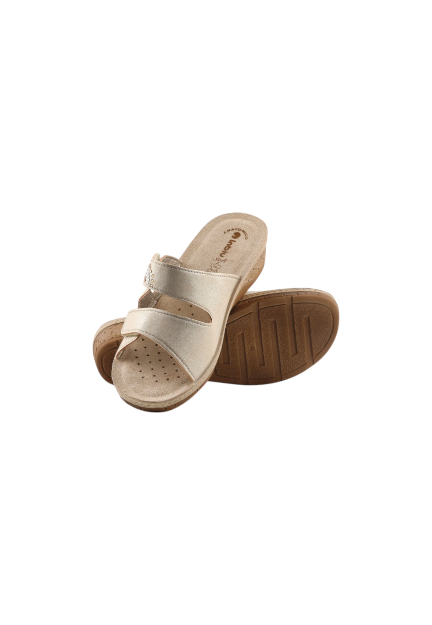 Ciabatta INBLU PV000015 SABBIA donna