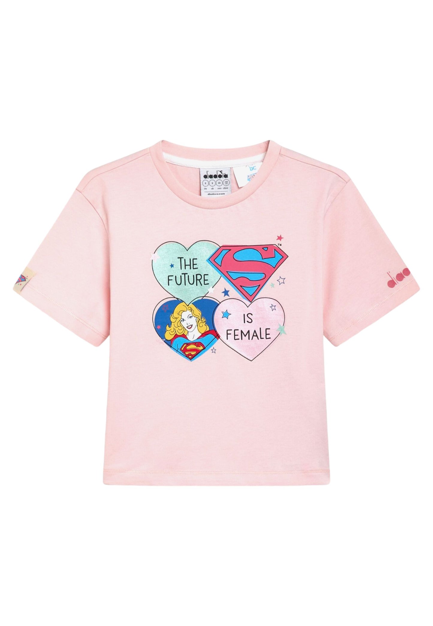 Diadora JU T-shirt ss SUPERGIRL 502.180443 01 50207 Bambina