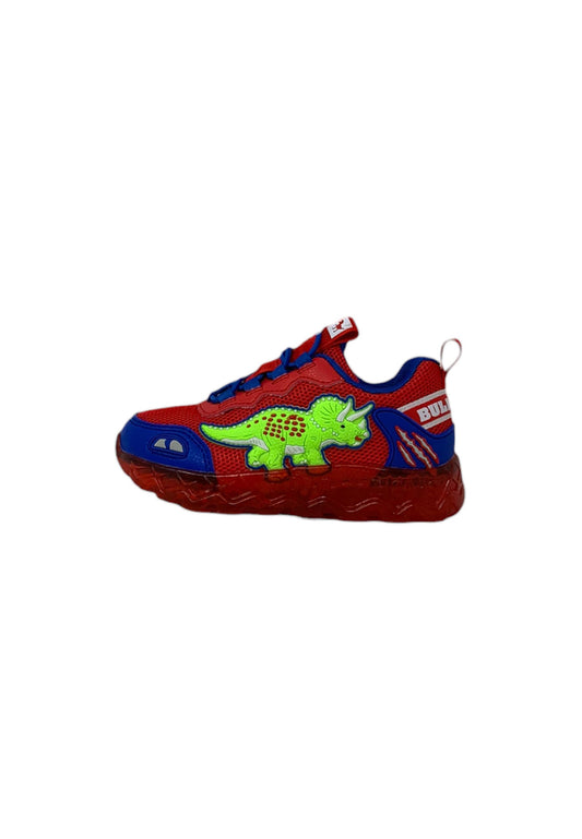 Sneakers luminose BULL BOYS TRICERATOPO DNAL4501 ROSSO Bambino