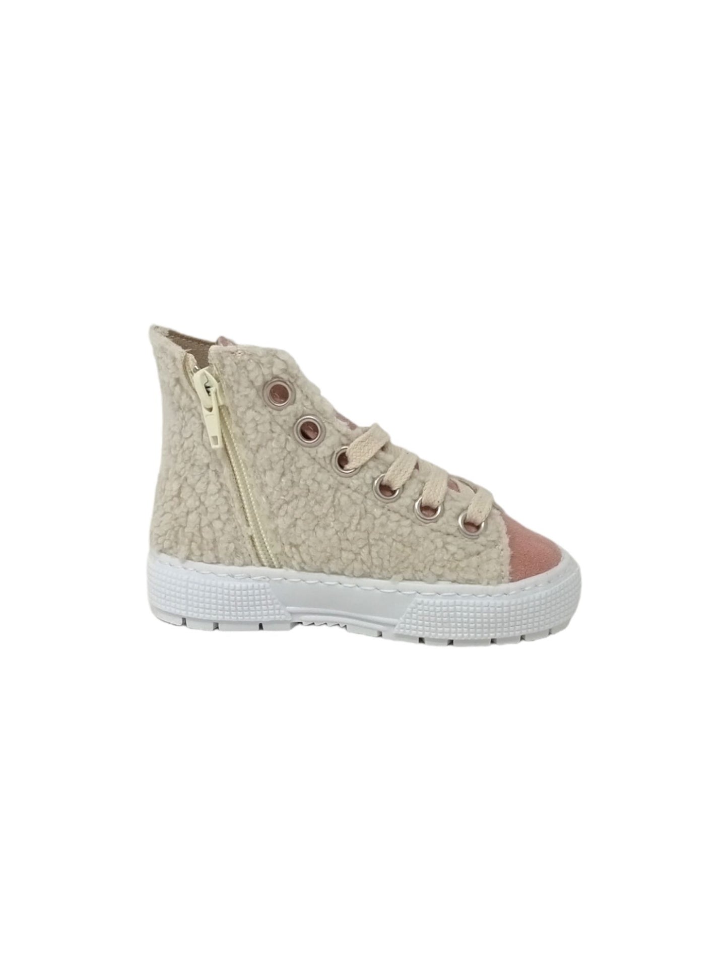 Sneaker DXO Vigevano 88WH BIANCO/ROSA bambina