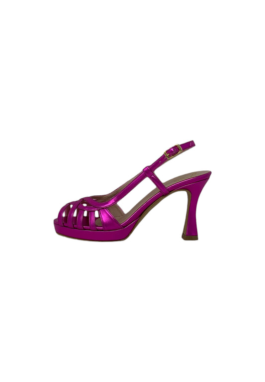 Sandali con tacco JOEL A7720 liz lame fuxia donna