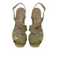 Sandalo col tacco JOEL A7531 LIZ LAME PLATINO MICROGLITTER donna