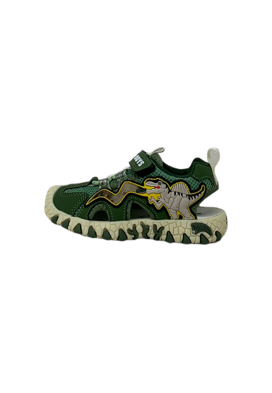 Sandali con luci BULL BOYS SPINOSAURO DNCL4533 VERDE GIUNGLA Bambino