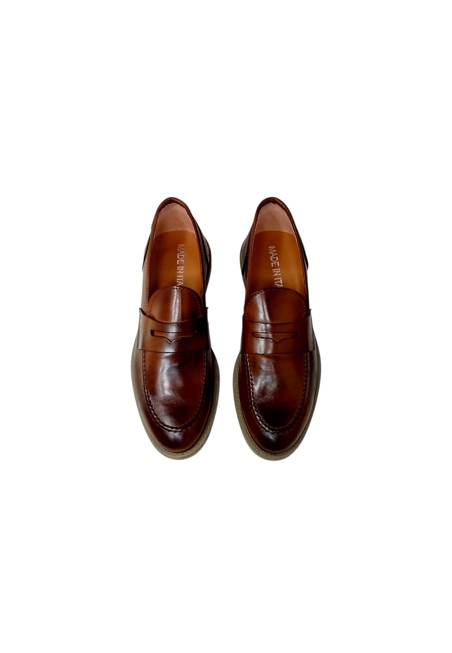 Italia Leone Mocassino es Piero pelle cuoio uomo