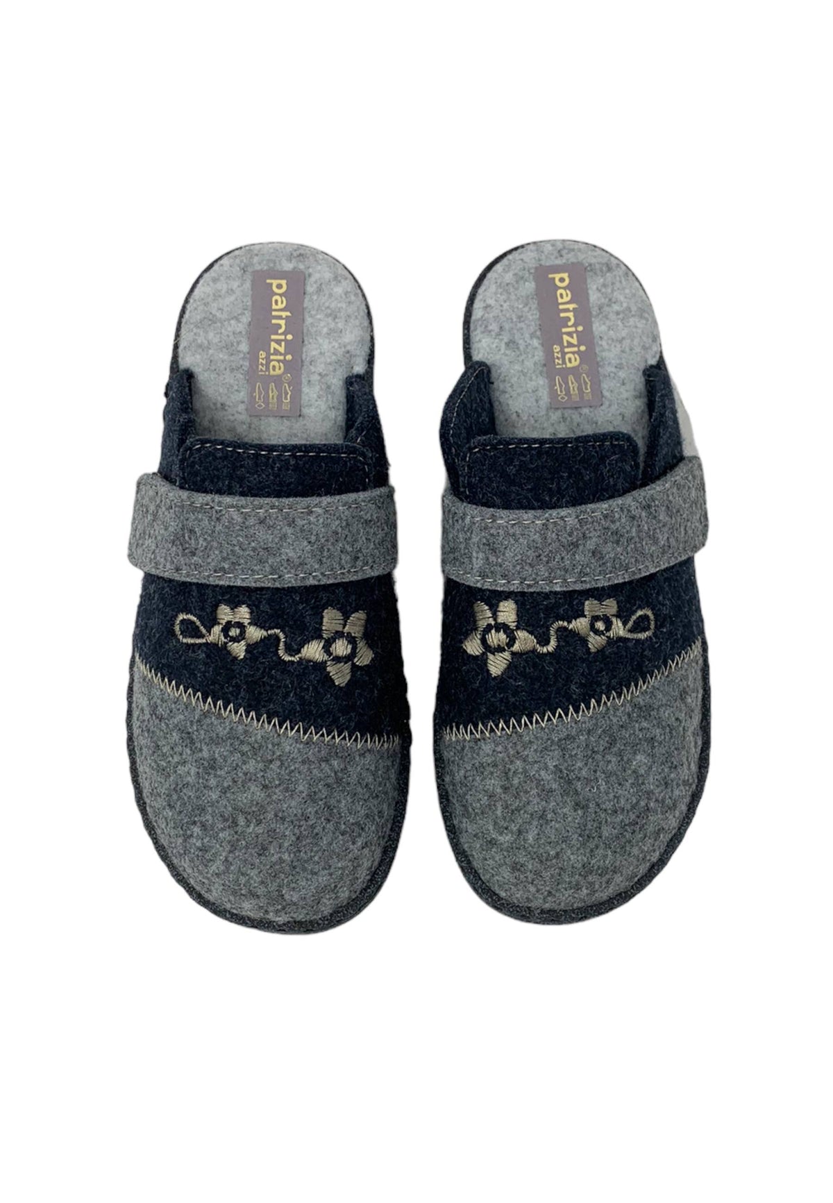 Pantofola PATRIZIA AZZI 7205 GRIGIO/BLUE donna