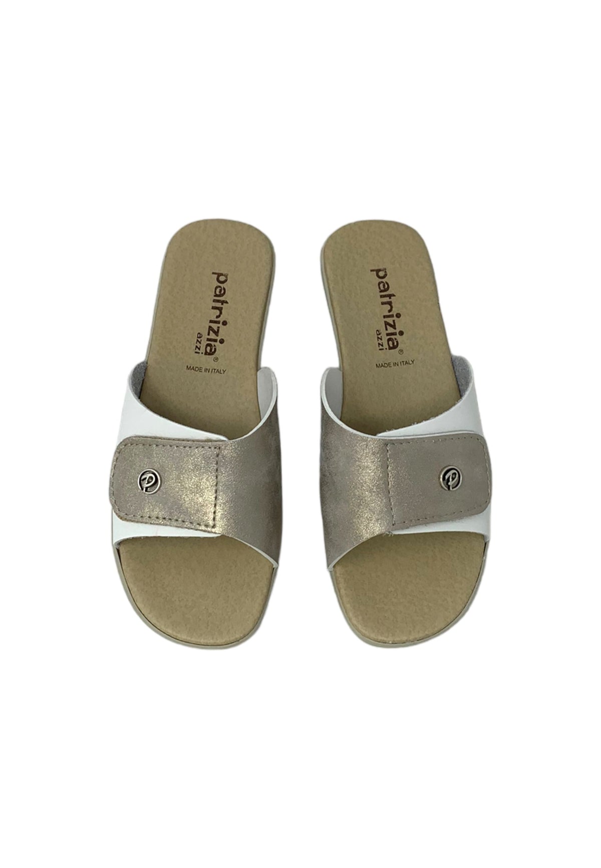 CIABATTA PATRIZIA AZZI 171 BIANCO/PLATINO donna