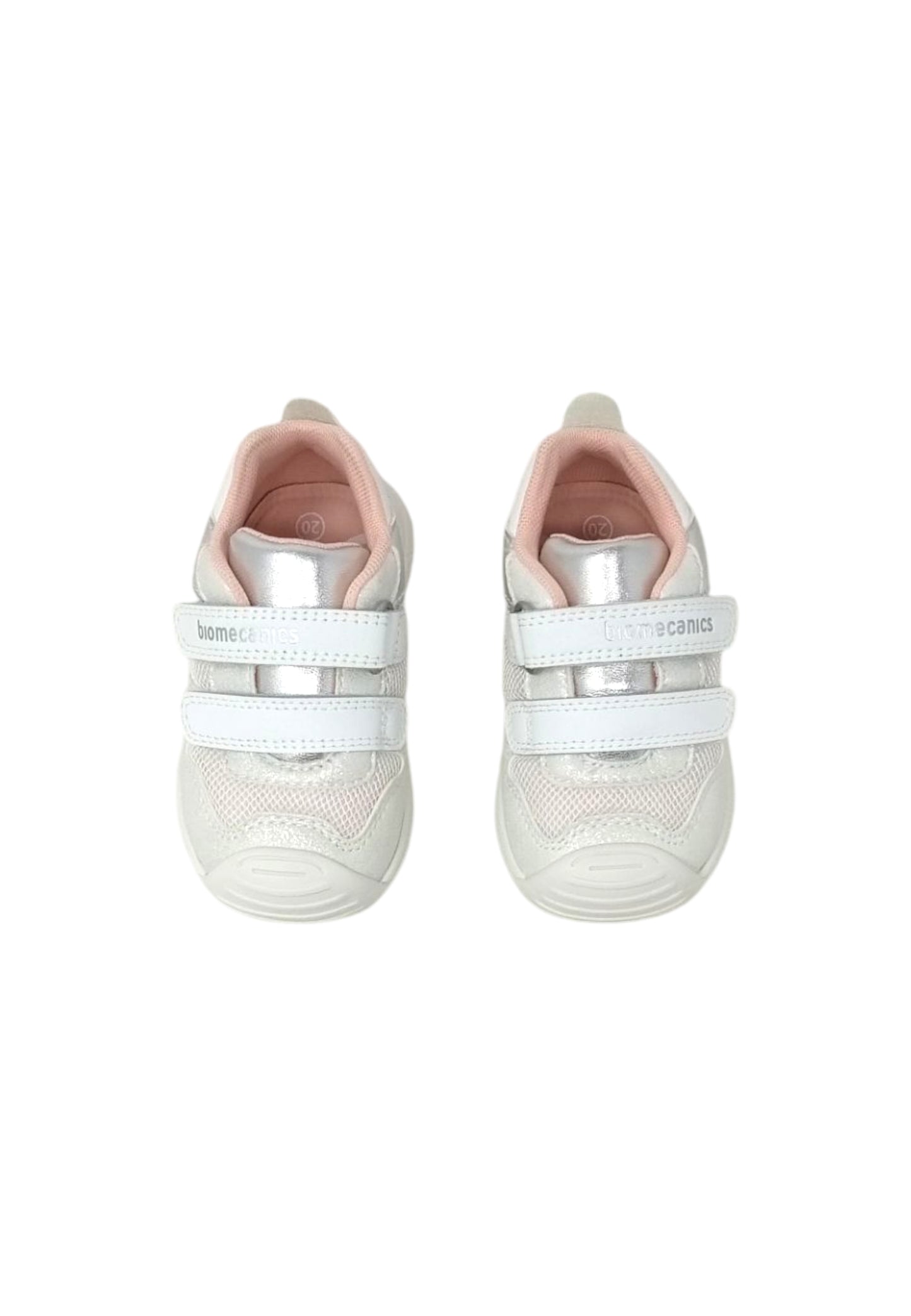 Sneaker Biomecanics 252120-C313 BIANCO ARGENTO bambina