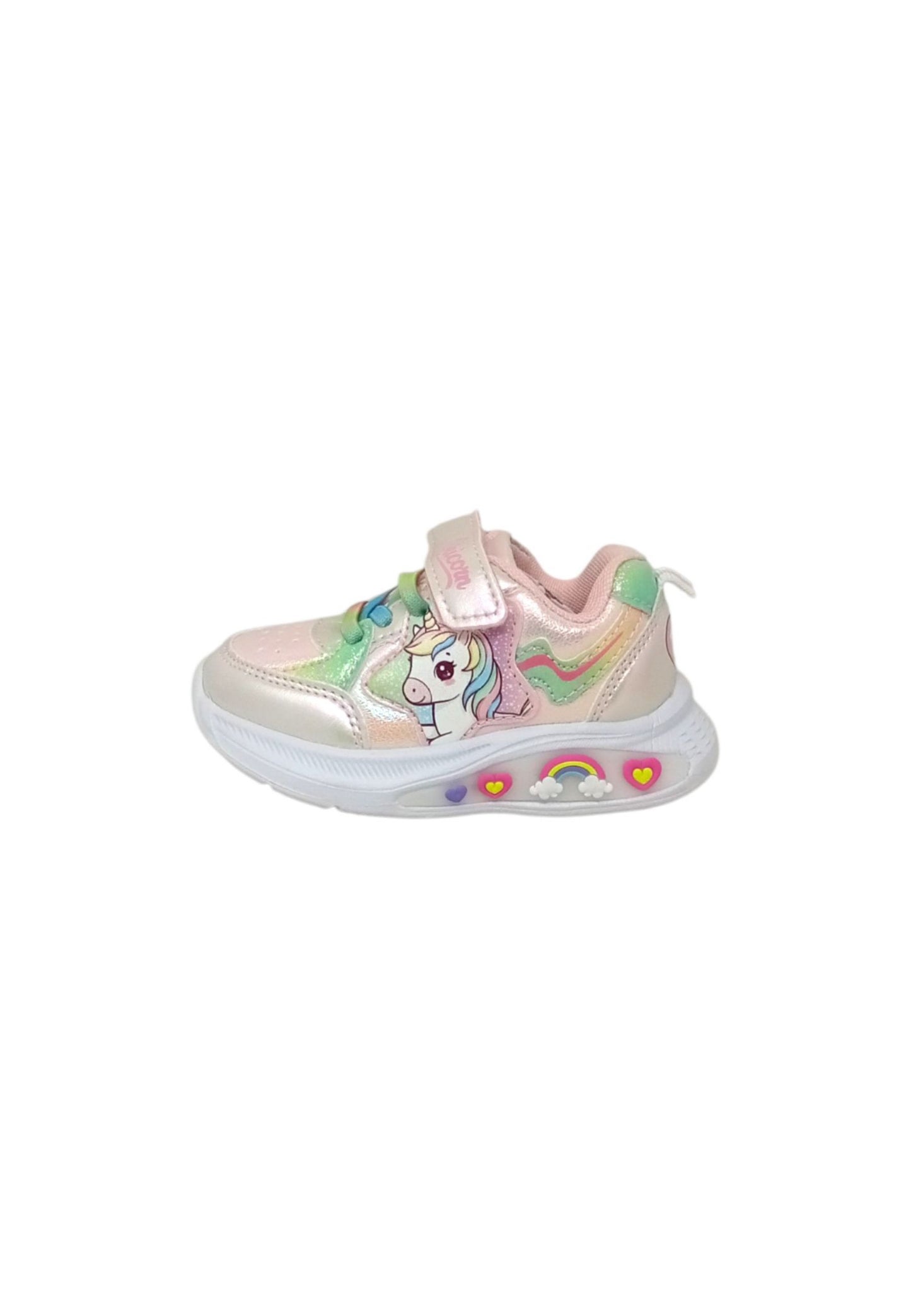 Sneaker luminose Silver Unicorn S8010270S WHITE Bambina