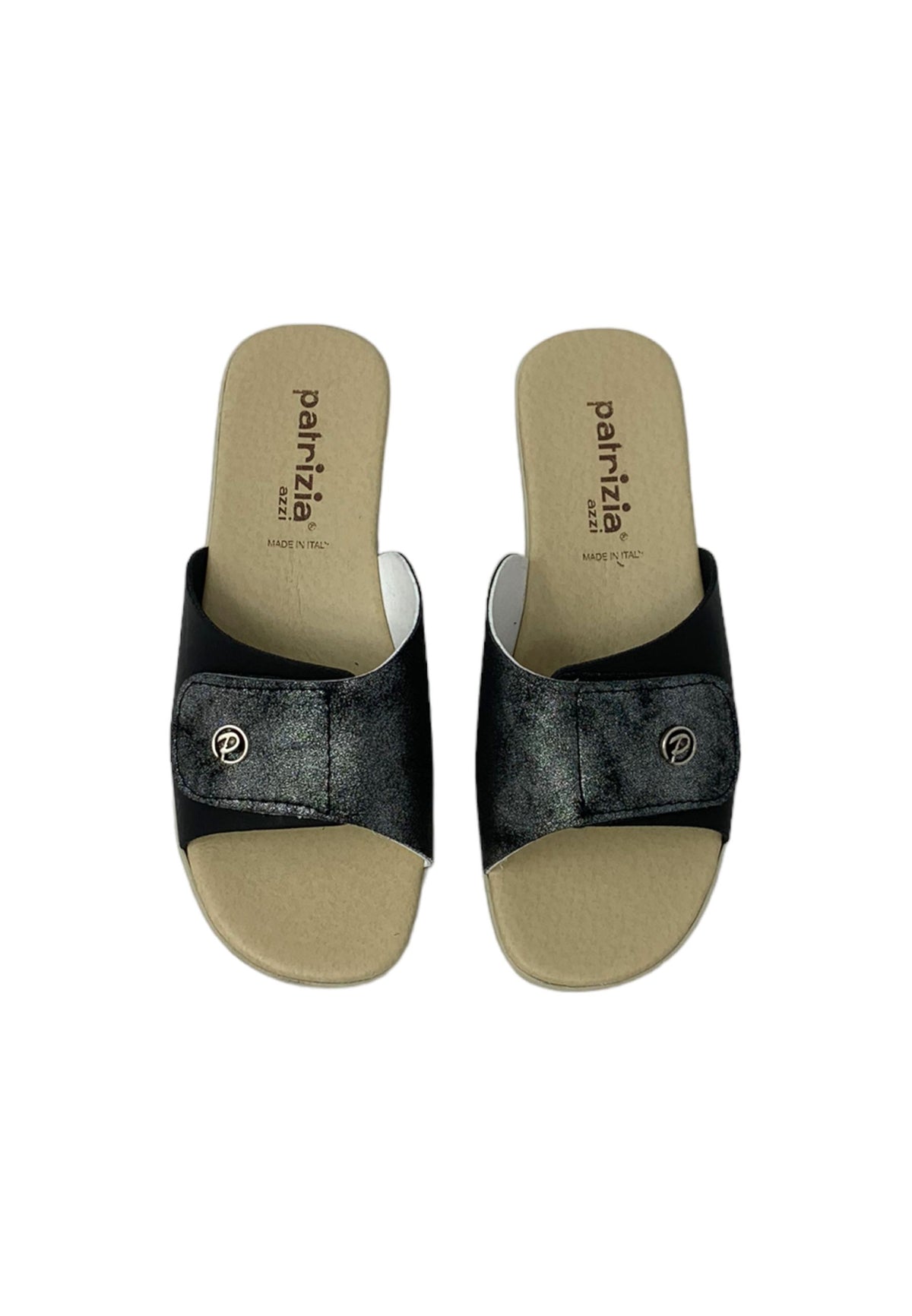 CIABATTA PATRIZIA AZZI 171 NERO/PELTRO donna