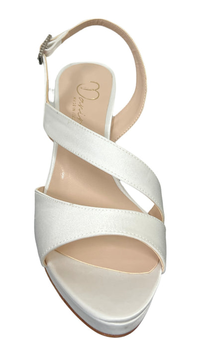 Sandalo col tacco Danira RACHELE RASO PANNA Sposa donna