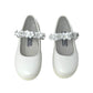 Ballerine QUEEN HELENA P001 Bianco Satinato Bambina